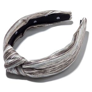 Lele Sadoughi Silver and Black Twisted Headband
